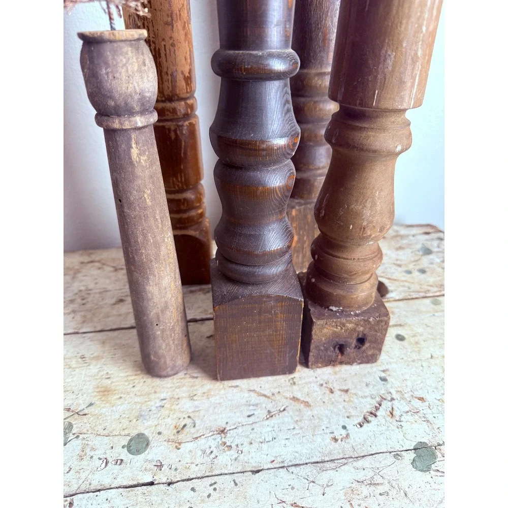 Repurposed Staircase Pedestal Christmas Trees Pipe Cleaner Handmade Holiday‎
